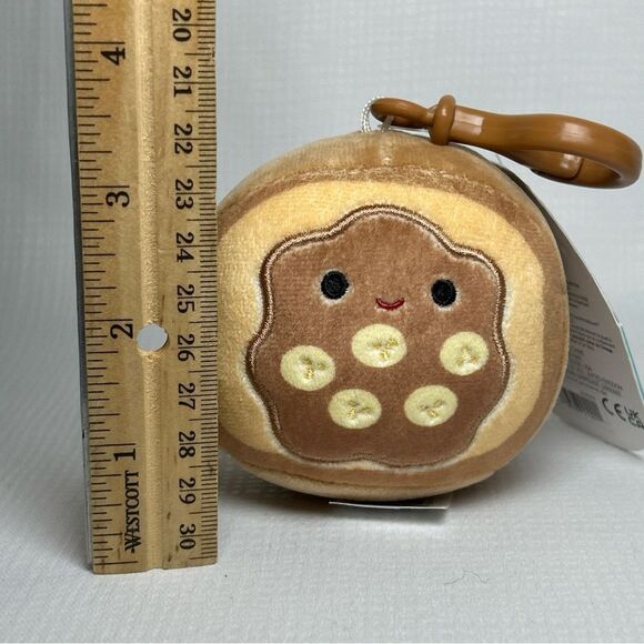 NWT 3.5'' Squishmallows Food Danilo as Toast Clip On Keychain - Picture 2 of 5